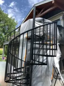 Metal Staircase Railing Painting in Waconia