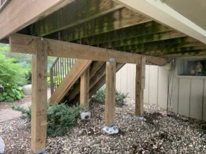 Deck Support Beam Replacement in Hutchinson